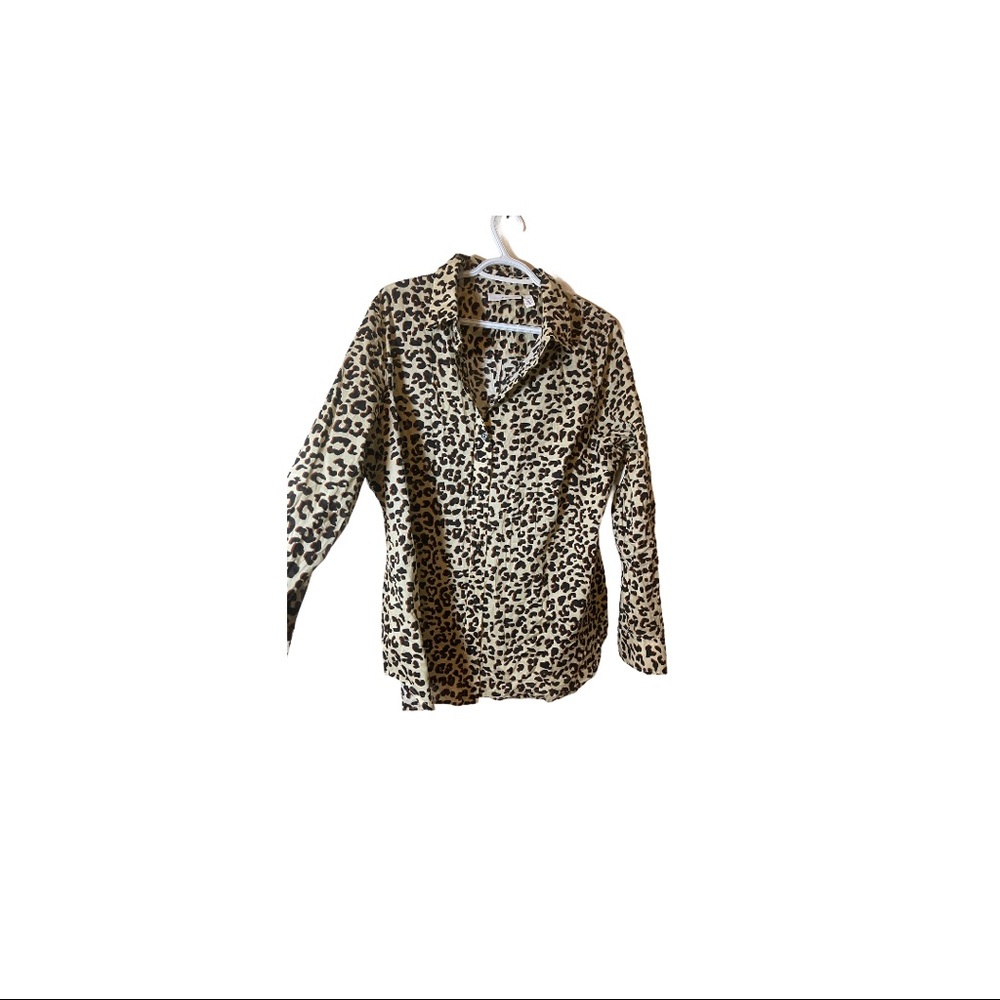 NWT 1901 leopard Print Button Down shirt
